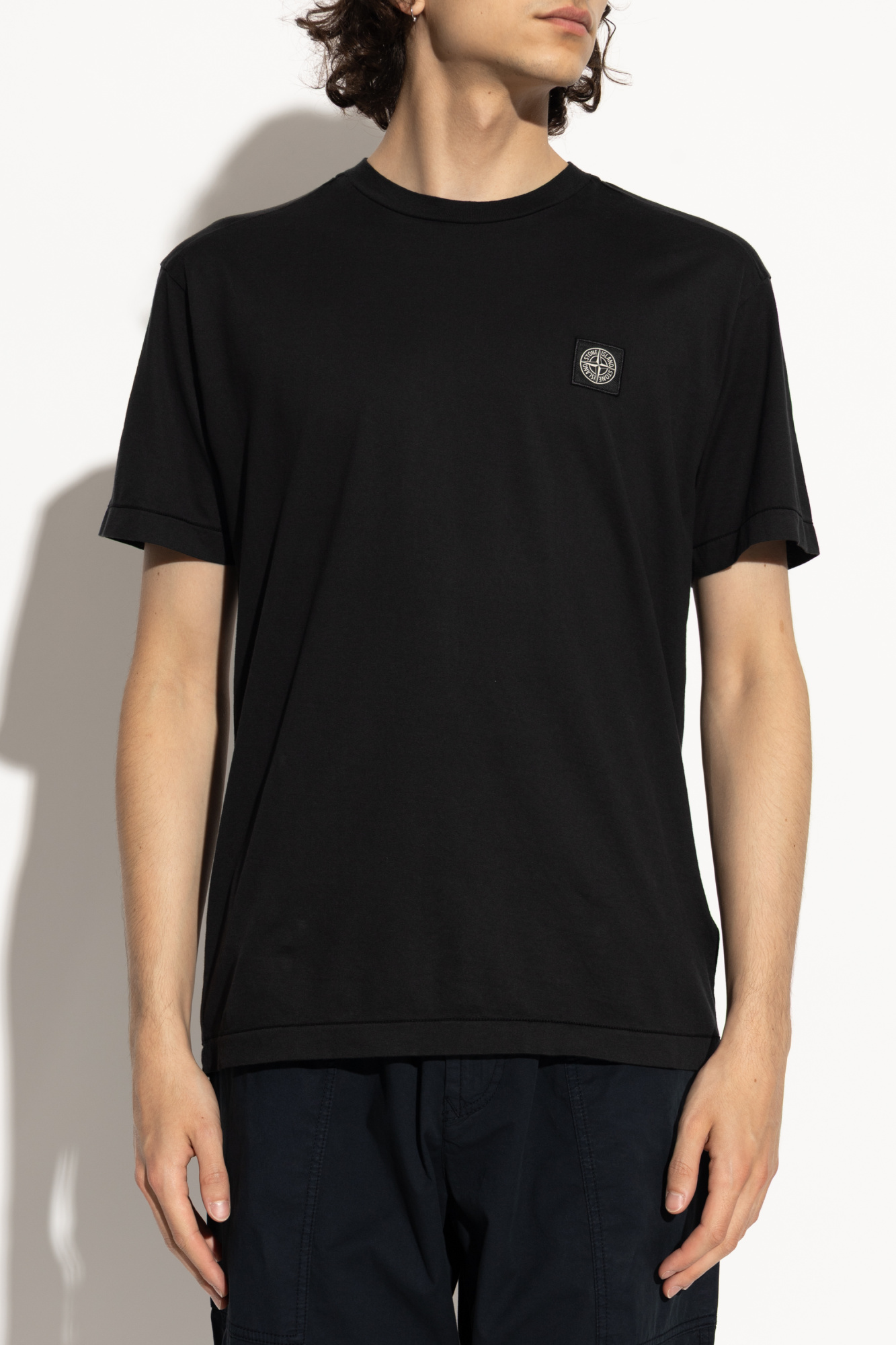 Black T-shirt with logo Stone Island - Vitkac AS